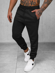 Pantaloni de trening bărbaţi negri OZONEE JS/15K1818/3