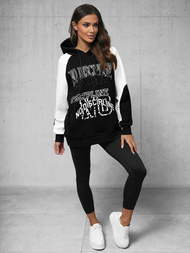 Hanorac oversize negru OZONEE O/SWE23037Z