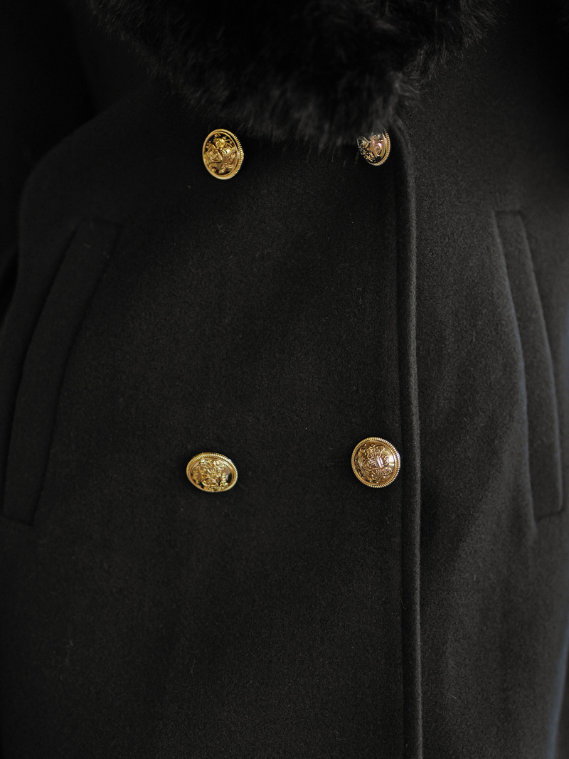 Palton de dama negru OZONEE JS/61M8509/392