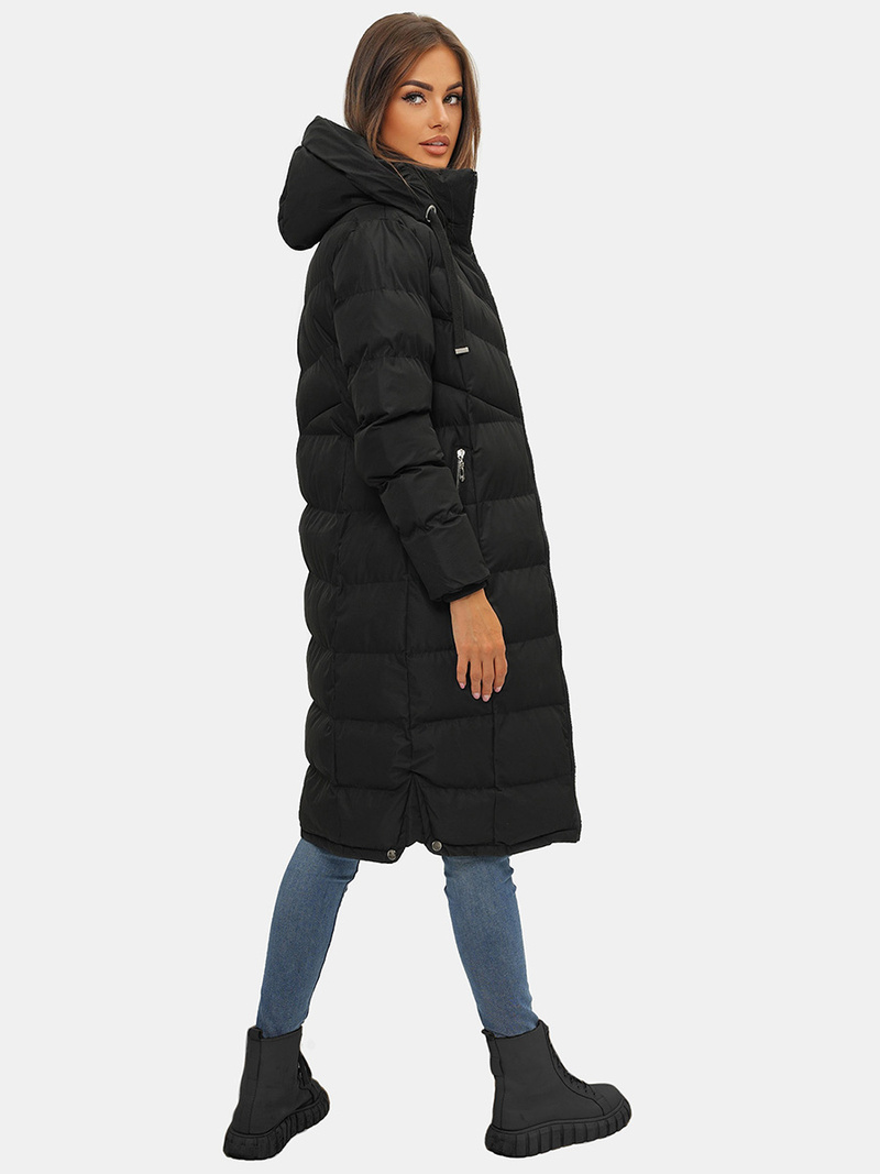Geacă de iarnă parka femei neagra OZONEE JS/M736/392Z