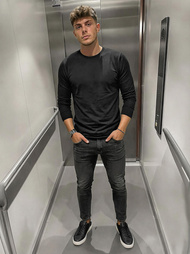 Blugi bărbaţi negri OZONEE O/JK2918Z