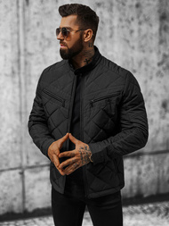 Jachetă de primăvară bărbați neagră OZONEE JS/22M309/392