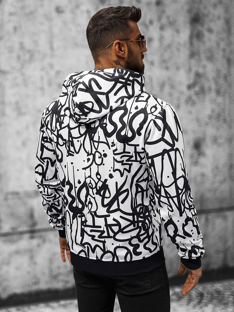 Hanorac bărbați alb OZONEE JS/8B1151/1