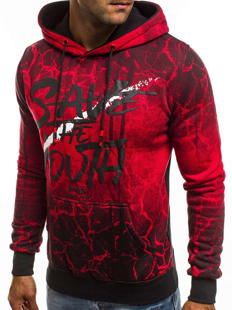 Hanorac bărbați roșie OZONEE JS/DD267Z