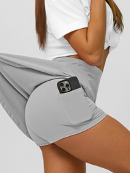 Fusta sport cu colanți antracit OZONEE JS/17K590/5