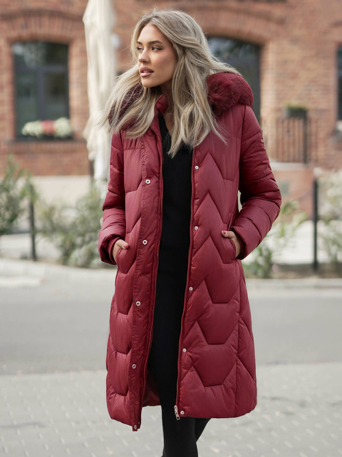 Geacă de iarnă damă bordo OZONEE JS/5M3229/1Z