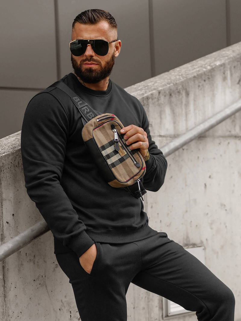 Compleu sport bărbaţi negru OZONEE JS/68C10380/3Z