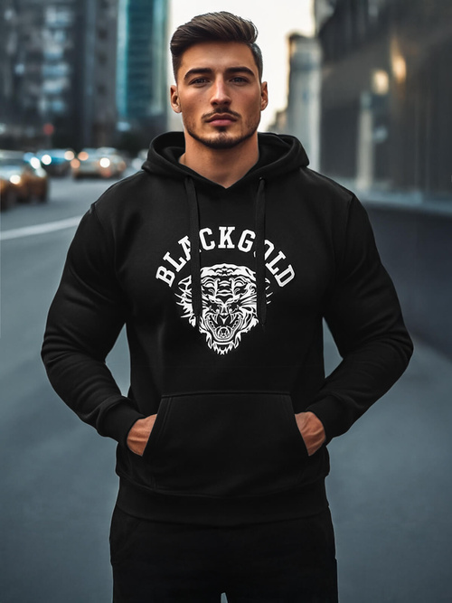 Hanorac bărbați neagră OZONEE NB/MF2007Z