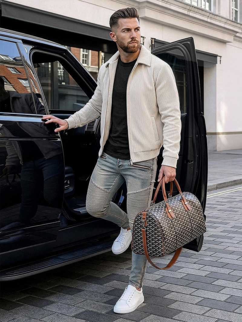 Blugi bărbaţi albaștri OZONEE O/EM8886Z