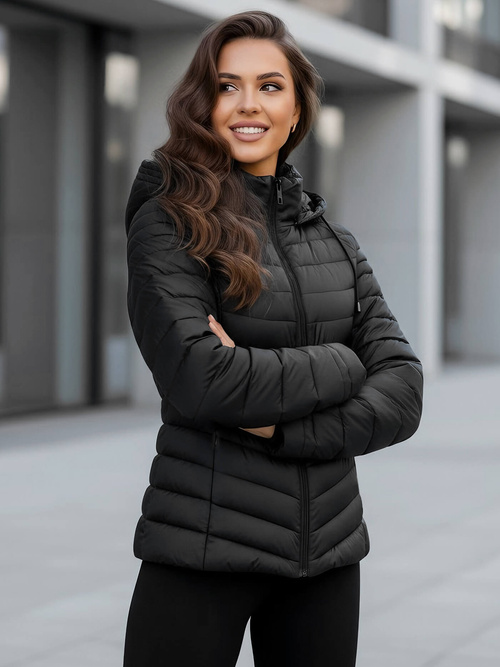 Jachetă de femei negru OZONEE JS/11Z8226Z