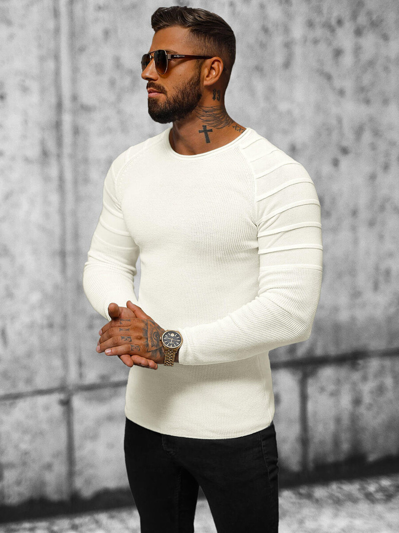 Pulover bărbați écru OZONEE L/2500