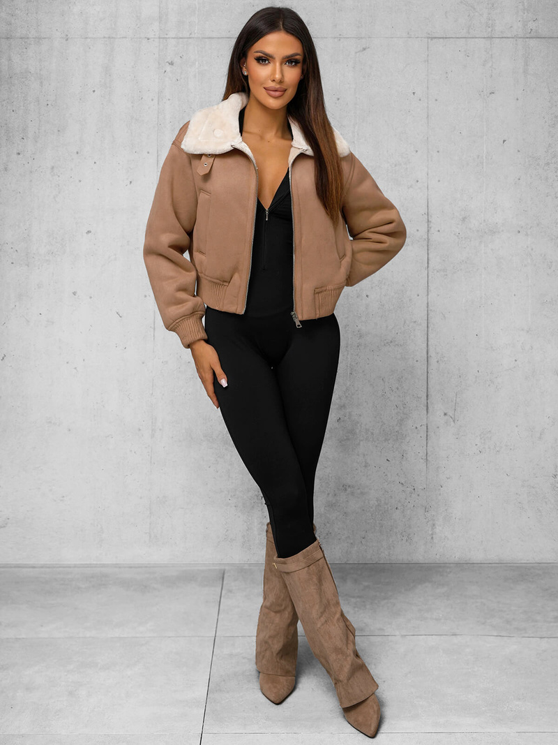 Geacă de femei bej OZONEE O/81326Z