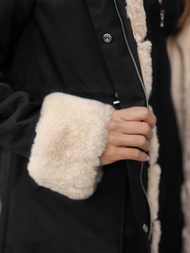 Geacă de iarnă damă neagră OZONEE JS/M763/392Z