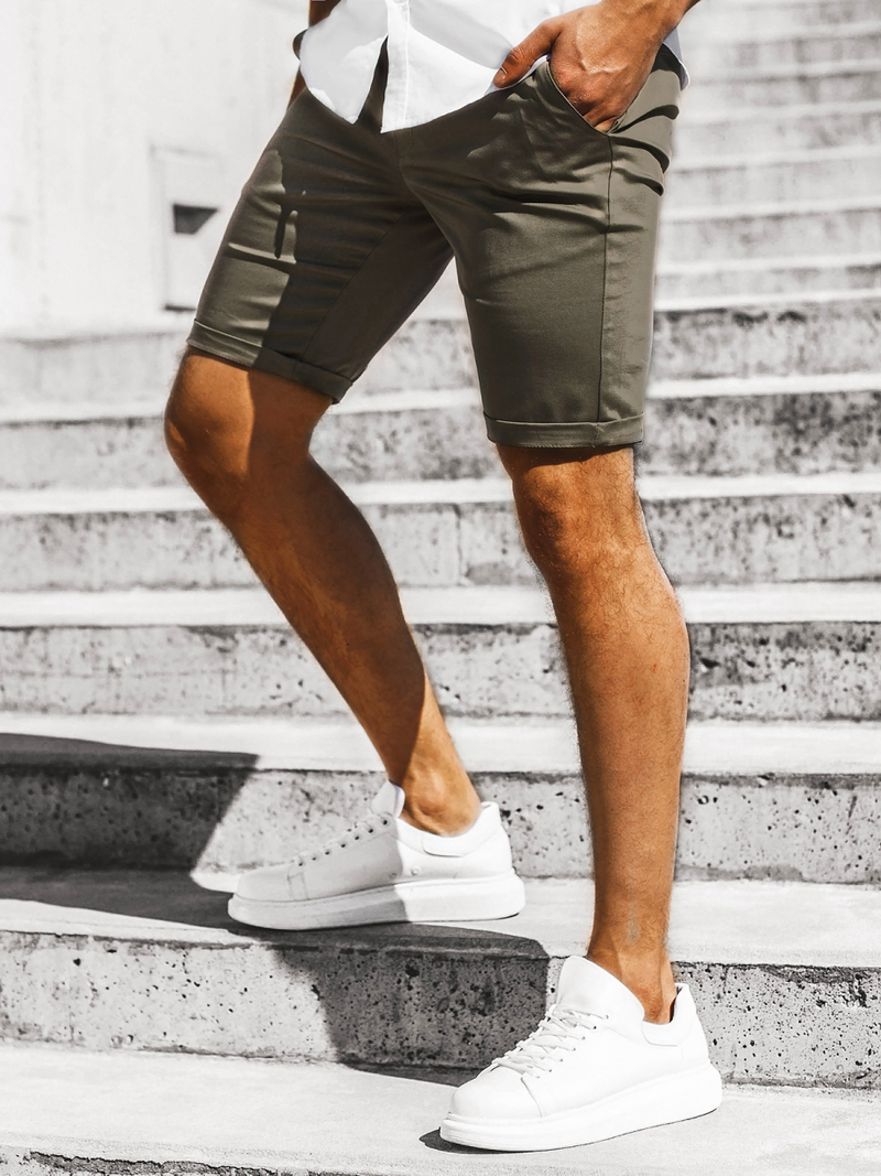 Pantaloni scurti chino bărbați antracit OZONEE DJ/1001