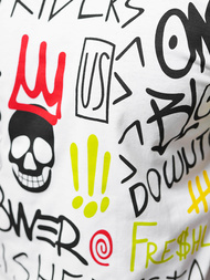 Tricou bărbați alb OZONEE JS/8T1212/1