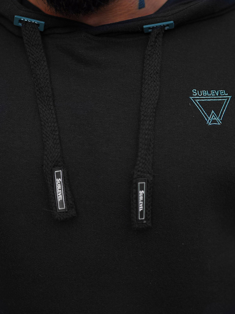 Hanorac bărbați neagră OZONEE O/H1060