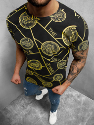 Tricou bărbați negri OZONEE O/BL2251