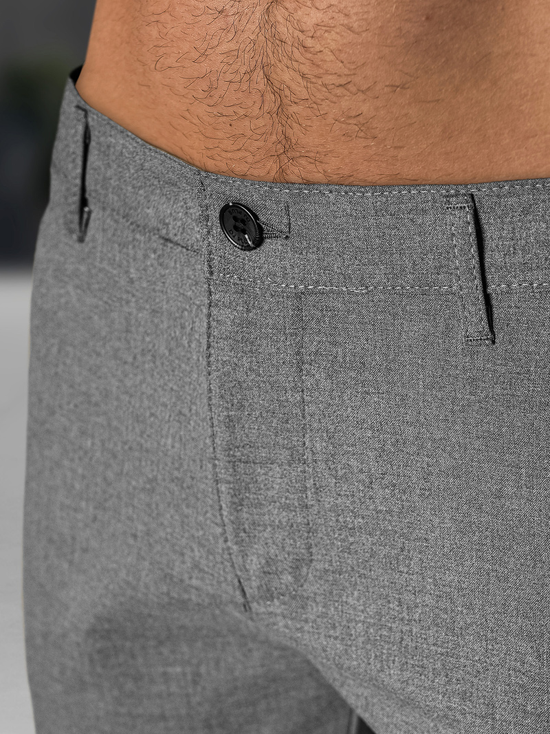 Pantaloni scurti chino bărbați gri închis OZONEE DJ/4400