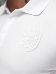 Tricou polo bărbați alb OZONEE NB/MT3142Z