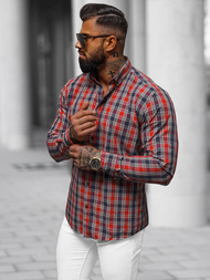 Cămașă bărbați roșie OZONEE O/V100