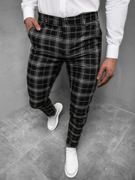 Pantaloni bărbaţi negri OZONEE DJ/5507