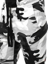 Pantaloni chino jogger pentru bărbați negri-albi OZONEE O/11103