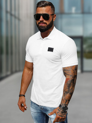 Tricou polo bărbați alb OZONEE NB/MT3018Z
