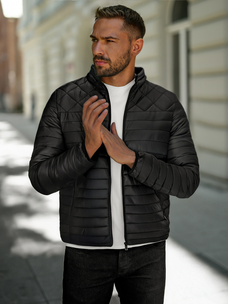 Geacă bărbați neagră OZONEE JS/16M9328/392B