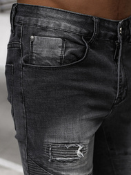 Blugi bărbaţi negri OZONEE NB/MP0142N