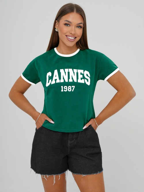 Tricou femei verde OZONEE JS/R62184