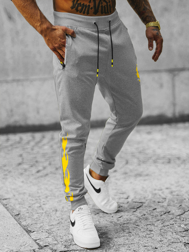 Pantaloni de trening bărbaţi gri OZONEE JS/K10237Z