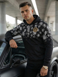 Hanorac bărbați negru OZONEE O/B272Z