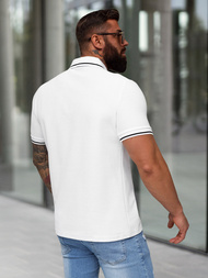 Tricou polo bărbați alb OZONEE NB/MT3144