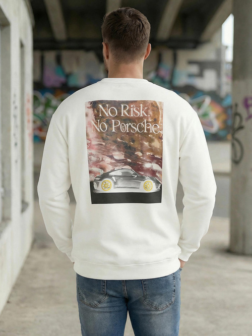 Bluză de trening bărbați albă OZONEE JS/65B3918/1Z