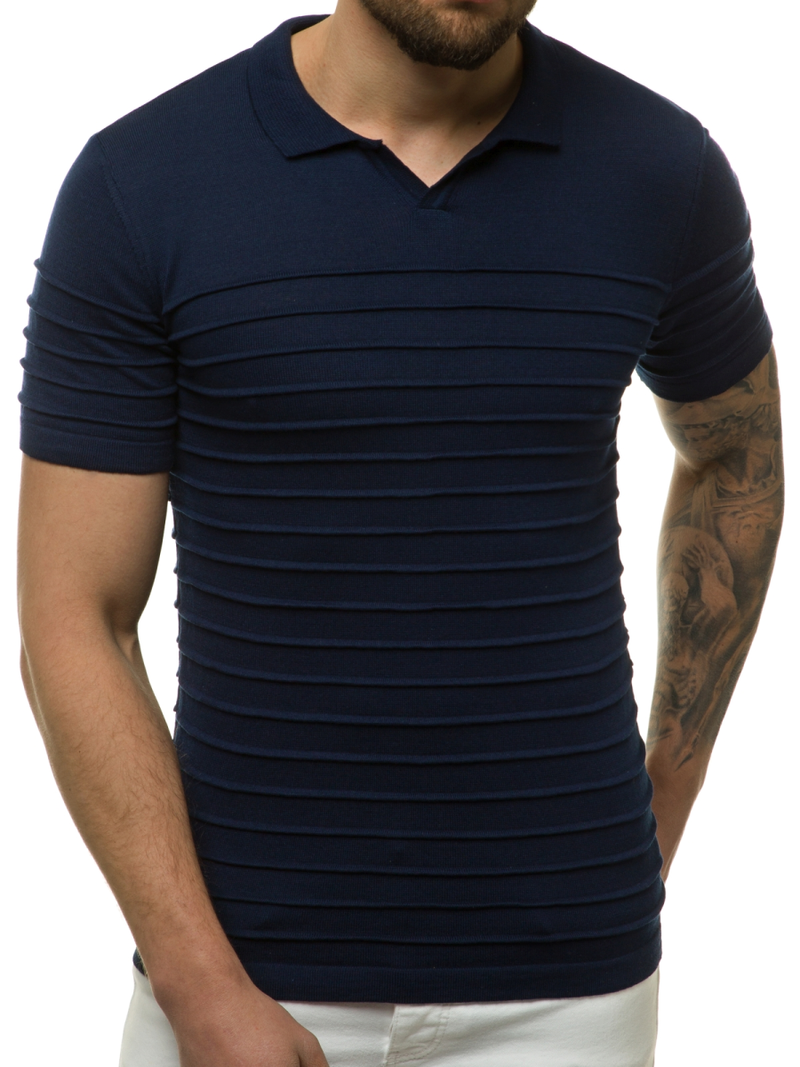 Pulover bărbați albastru albastru marin OZONEE L/2318