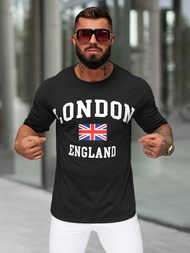 Tricou bărbați negri OZONEE JS/8B1373/3