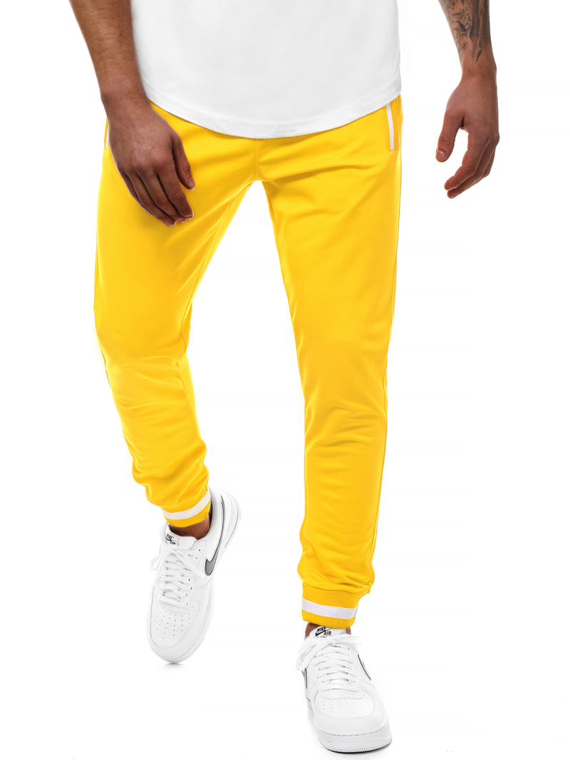 Pantaloni de trening bărbaţi galben OZONEE A/2134