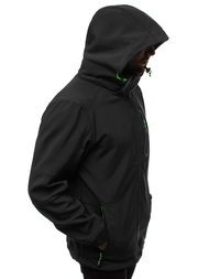 Jachetă bărbați SOFTSHELL negru-verde OZONEE GE/12263Z