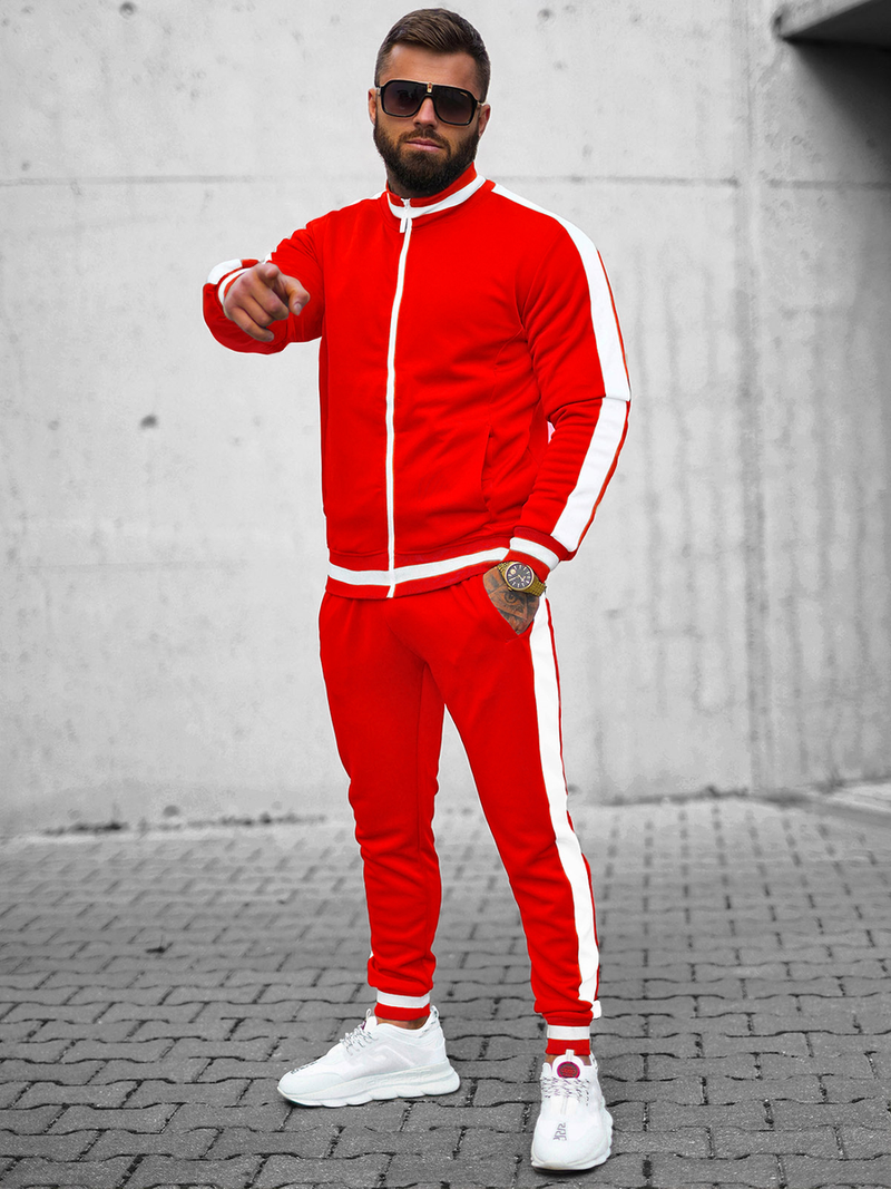 Compleu sport bărbaţi roșu OZONEE JS/8C99/18Z