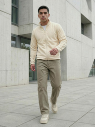 Bluză bărbați écru OZONEE JS/HH016/1