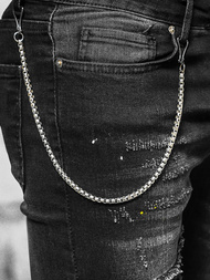 Blugi Bărbaţi negri OZONEE O/MB465