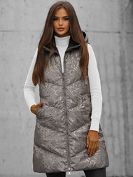 Vestă reversibilă damă gri OZONEE O/DK118/26Z