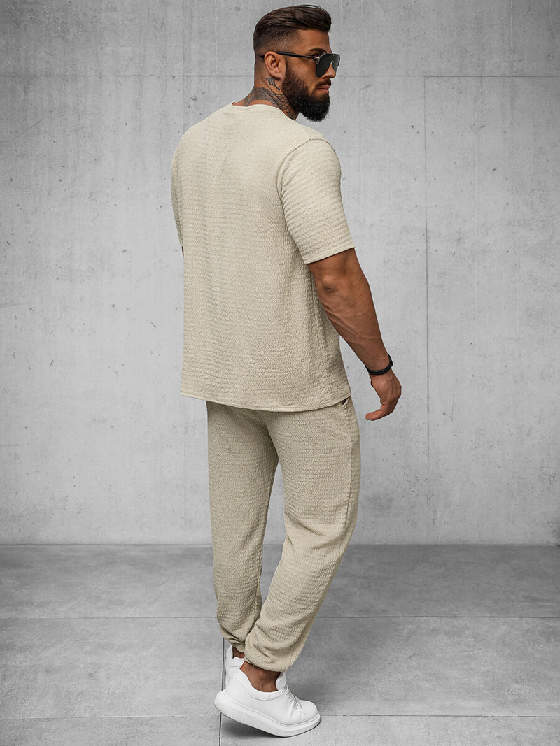 Tricou bărbați bej OZONEE O/Y960T