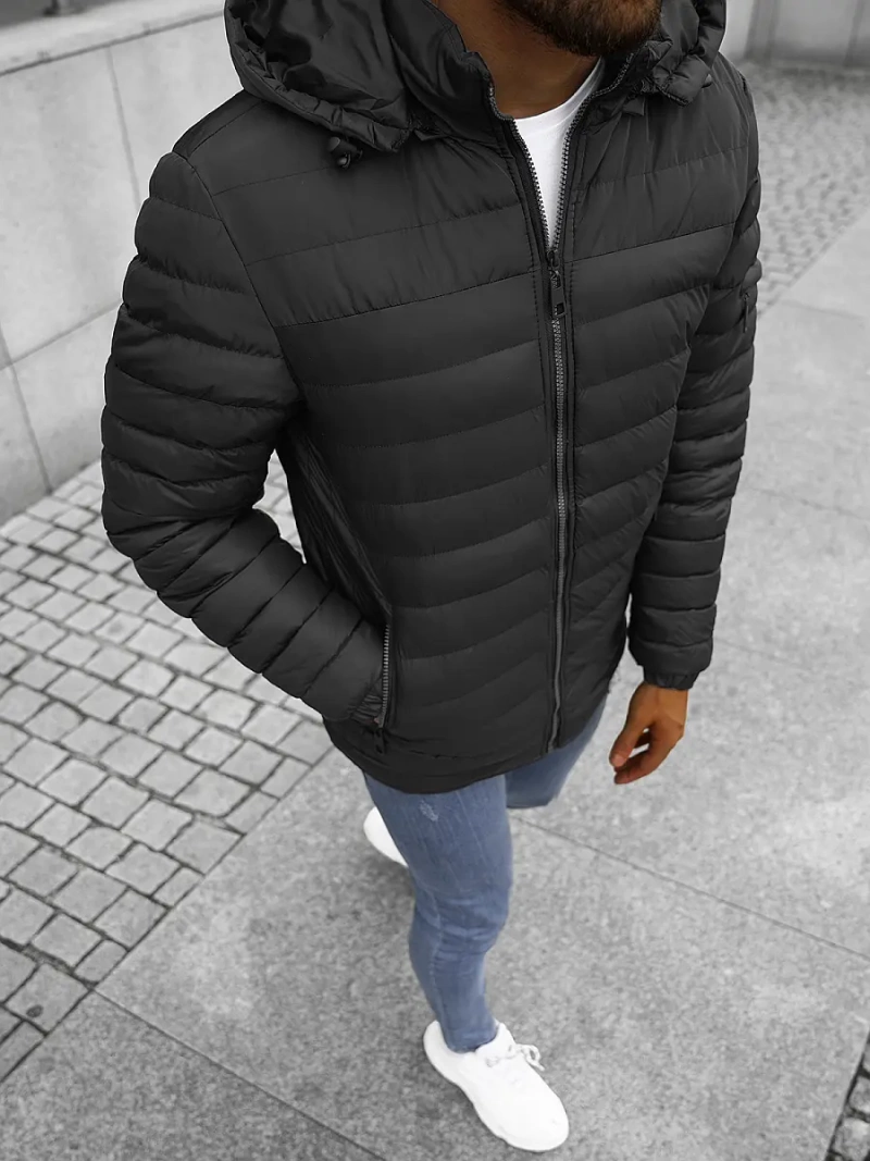 Jachetă bărbați neagră OZONEE JS/M792/392