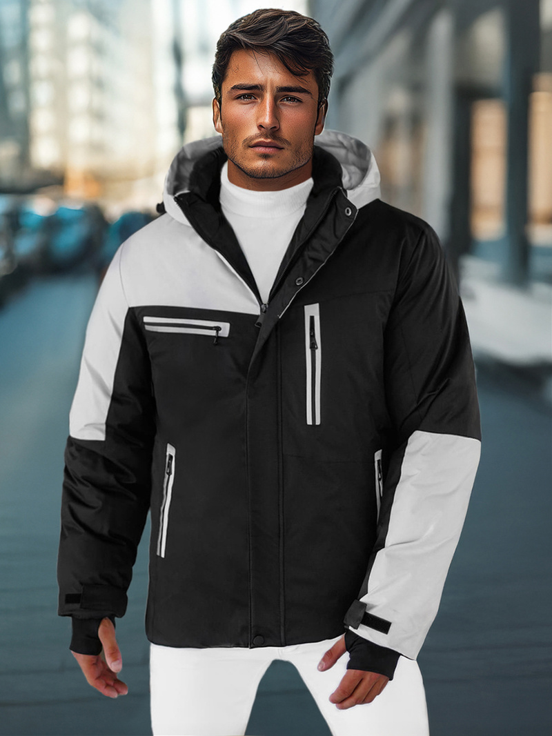 Geacă bărbați neagră-gri OZONEE JS/91M9903/92Z