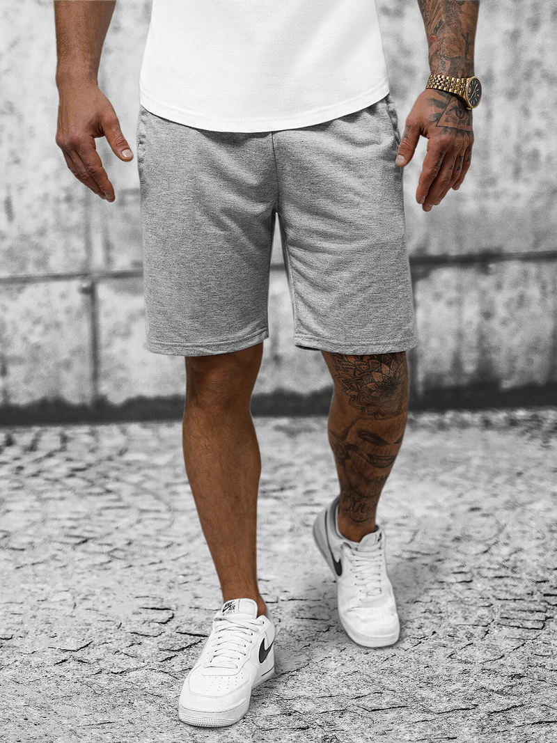 Pantaloni scurți sport bărbați gri OZONEE JS/8K100/2Z