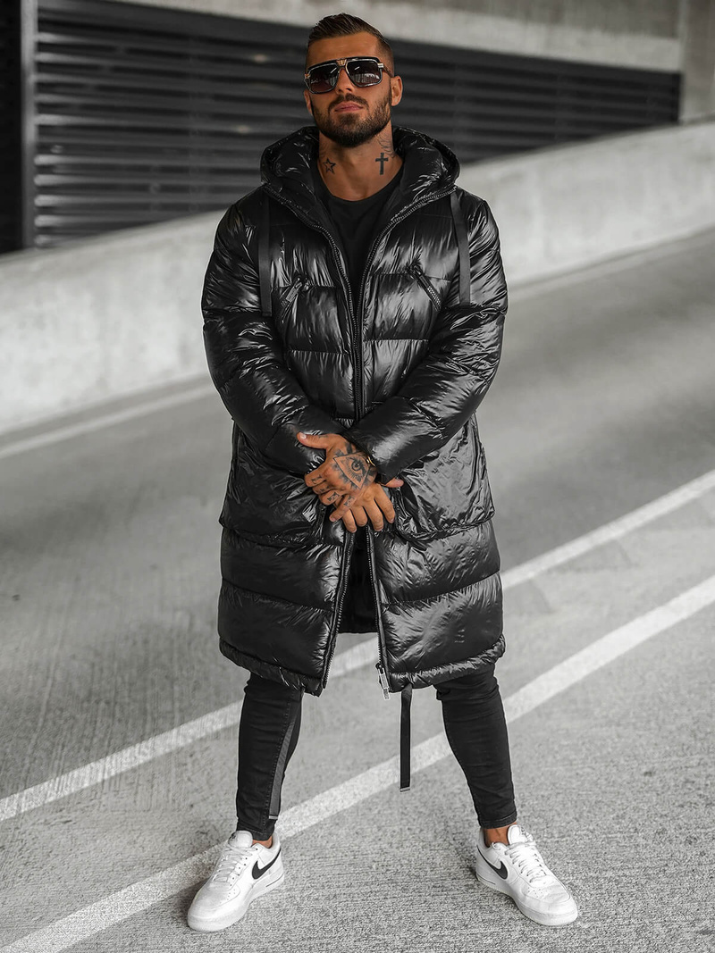 Geacă de iarnă bărbați negru OZONEE O/M3205Z