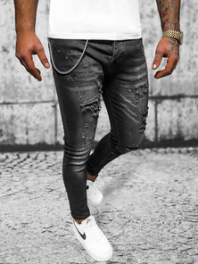 Blugi Bărbaţi negri OZONEE O/MB465