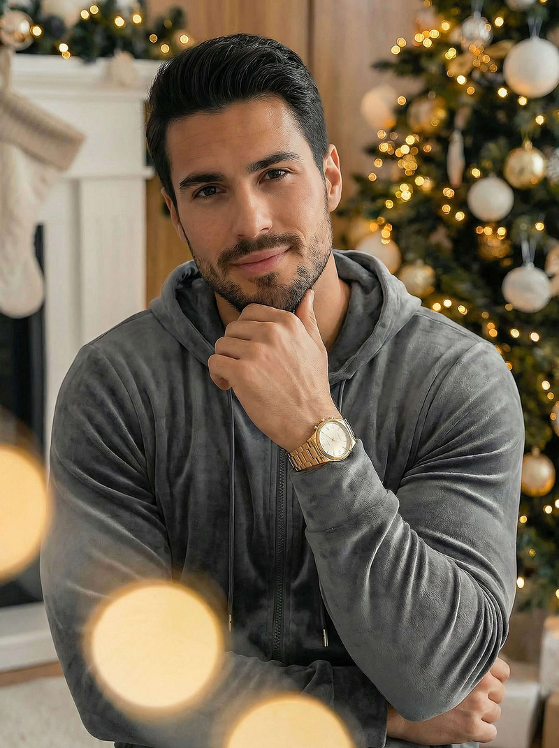 Trening catifea bărbați antracit OZONEE JS/8C1169/6Z