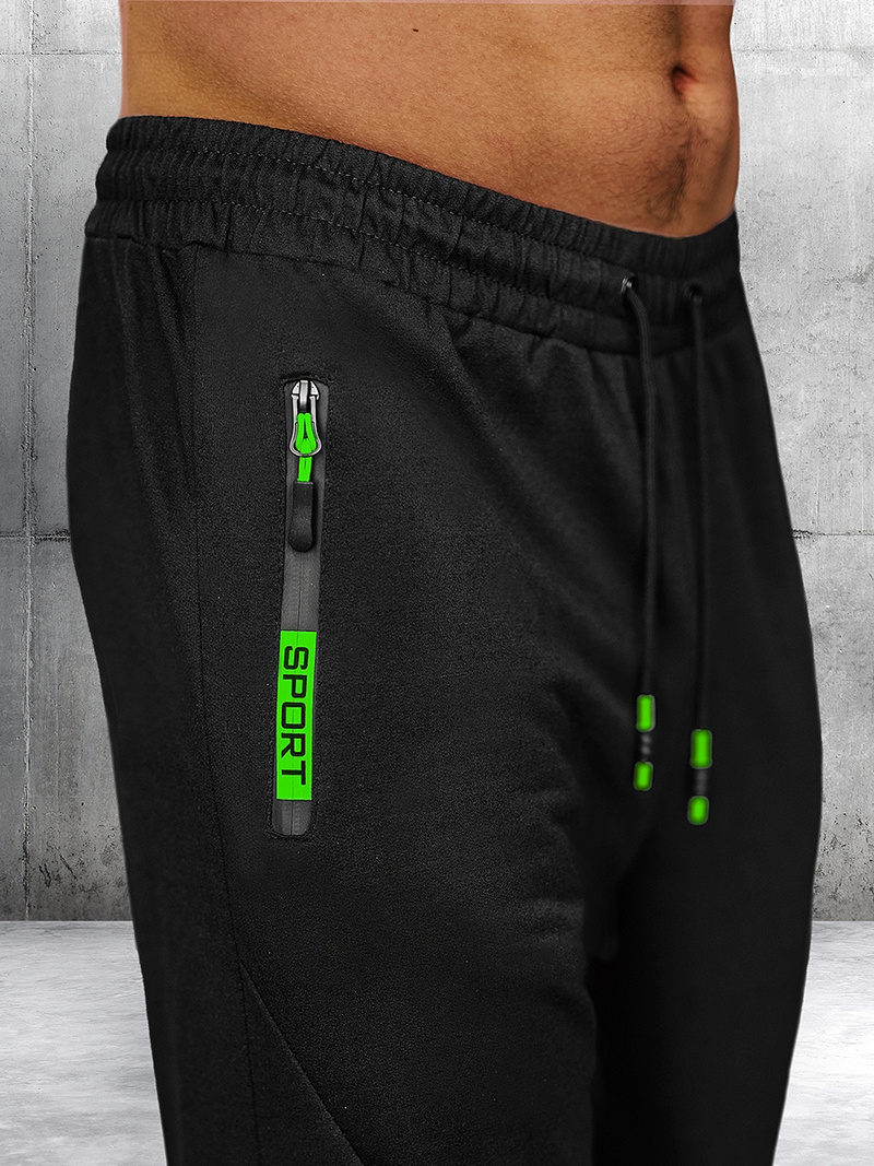 Pantaloni de trening bărbaţi negri OZONEE JS/68K10350Z